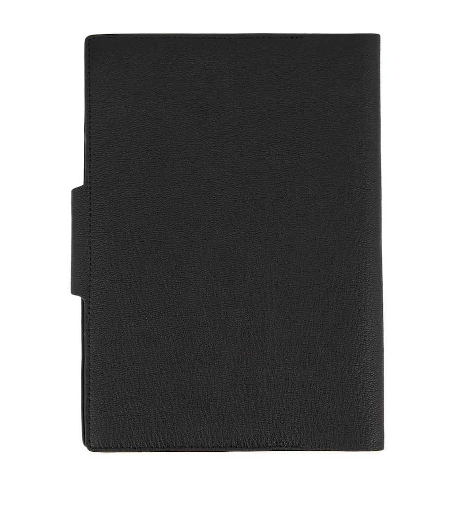 Anya Hindmarch A5 leather journal with Eyes motif and refillable paper pad - British product