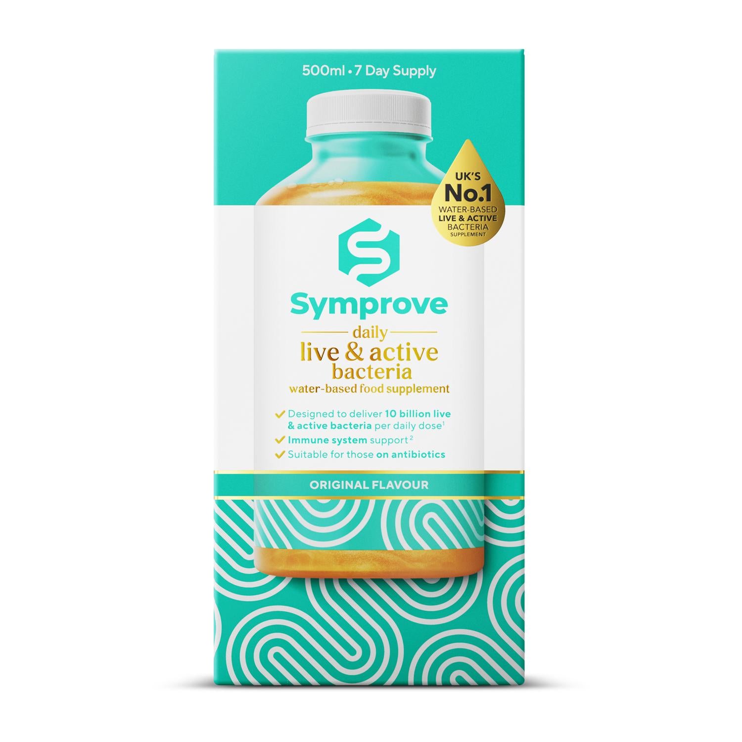 Symprove live bacteria supplement original flavour 500ml (British brand)