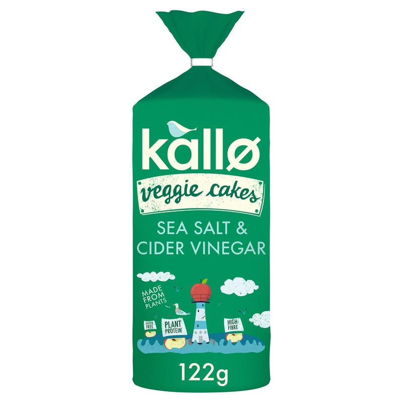 Kallo Lentil & Pea Veggie Cakes Sea Salt & Cider Vinegar 122g, UK version