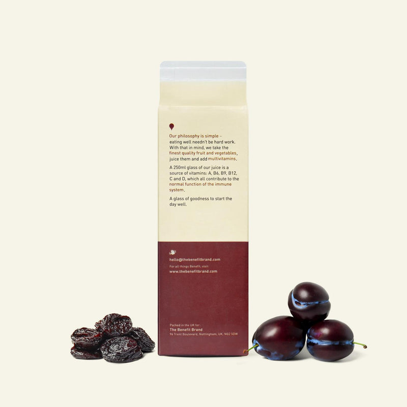Benefit prune juice with vitamins 1 Litre - British product