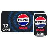 Pepsi Max No Sugar Cola Cans 12x330ml