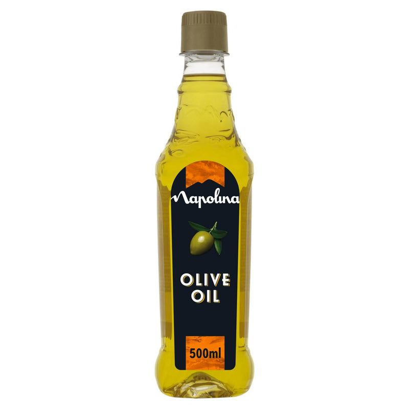 Napolina olive oil 500ml bottle, imported from the UK