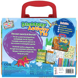 Bookoli dinosaur activity tin case with stickers and pencils - British product