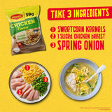 Maggi 3 Minute Instant Noodles Chicken Flavour 4x59g, imported from the UK