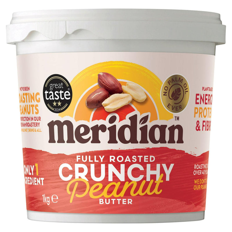 Meridian crunchy peanut butter 1kg, imported from the UK
