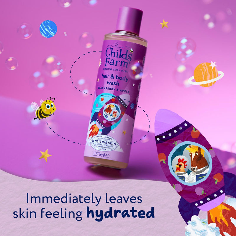 Childs Farm Hair & Body Wash Blackberry & Apple 250ml - British product