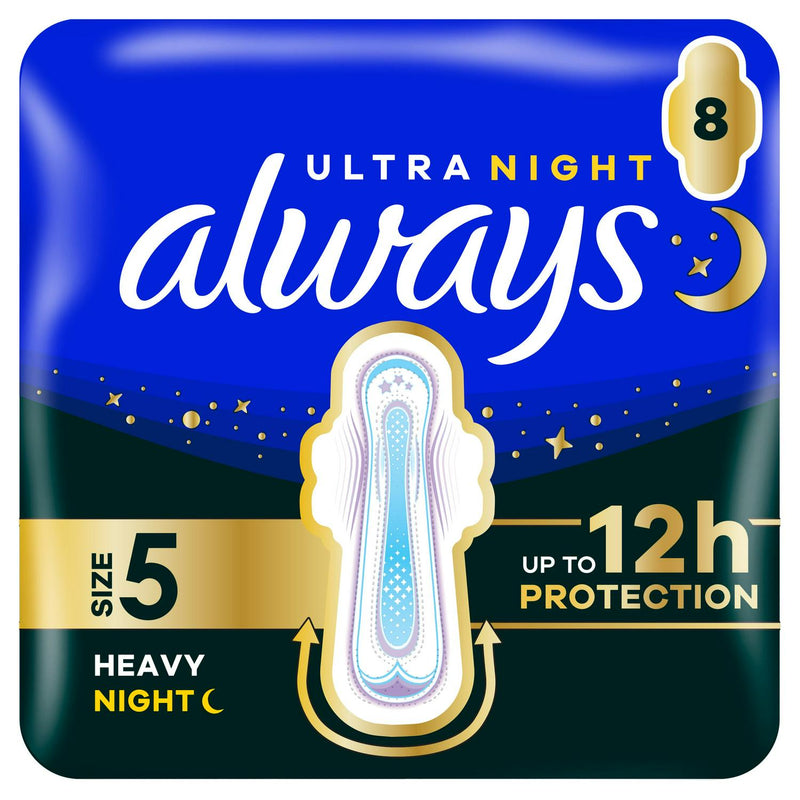 Always Ultra sanitary night pads Size 5 pack of 8 - British product