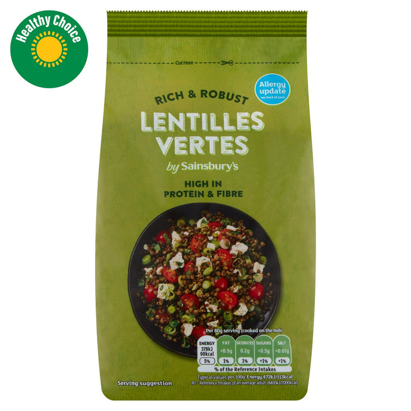 Sainsbury's Lentilles Vertes Dried Green 500g (British brand)