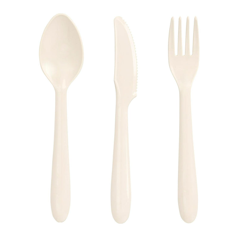 Sainsbury's reusable plastic cutlery set 24pc (British brand)