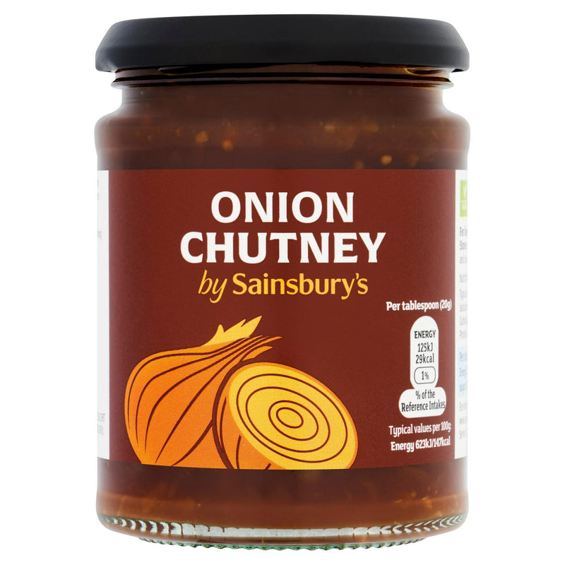 Sainsburys Onion Chutney 300g recyclable jar imported from the UK (British brand)