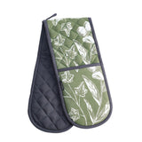 Habitat Floral Double Oven Glove - Green