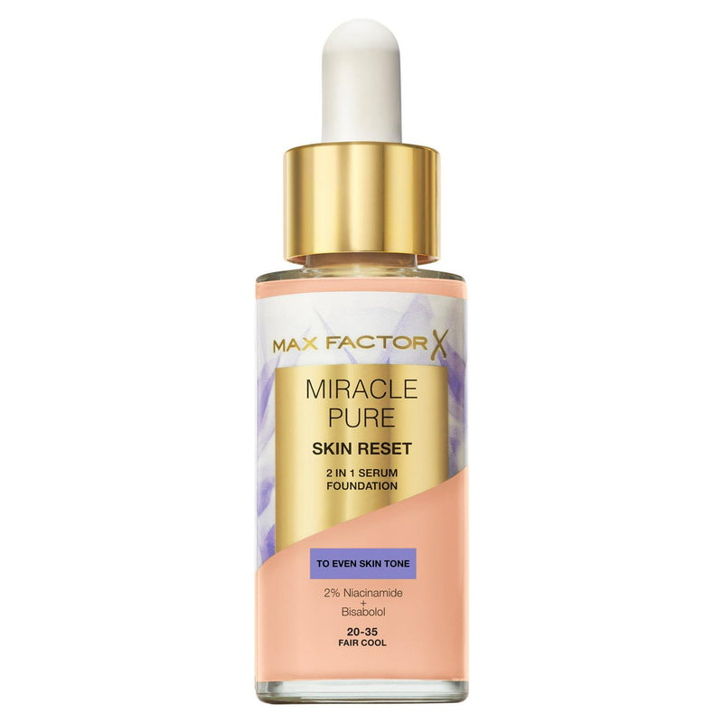 Max Factor Miracle Pure Skin Reset Serum Foundation 20-35 Fair Cool 30ml