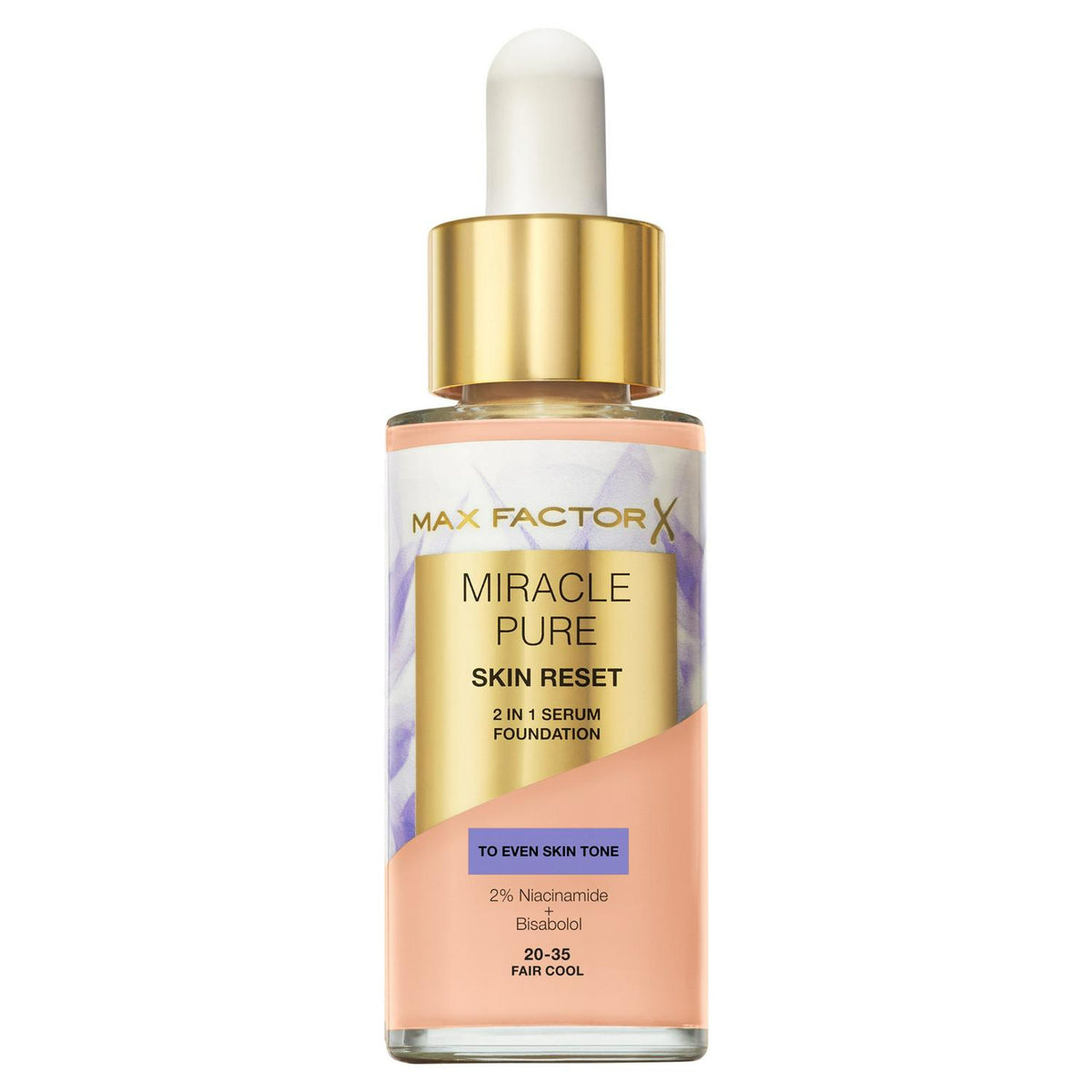 Max Factor Miracle Pure Skin Reset Serum Foundation 20-35 Fair Cool 30ml