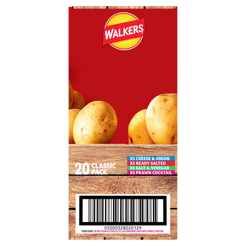 Walkers classic variety crisps multipack 20x25g (British brand)