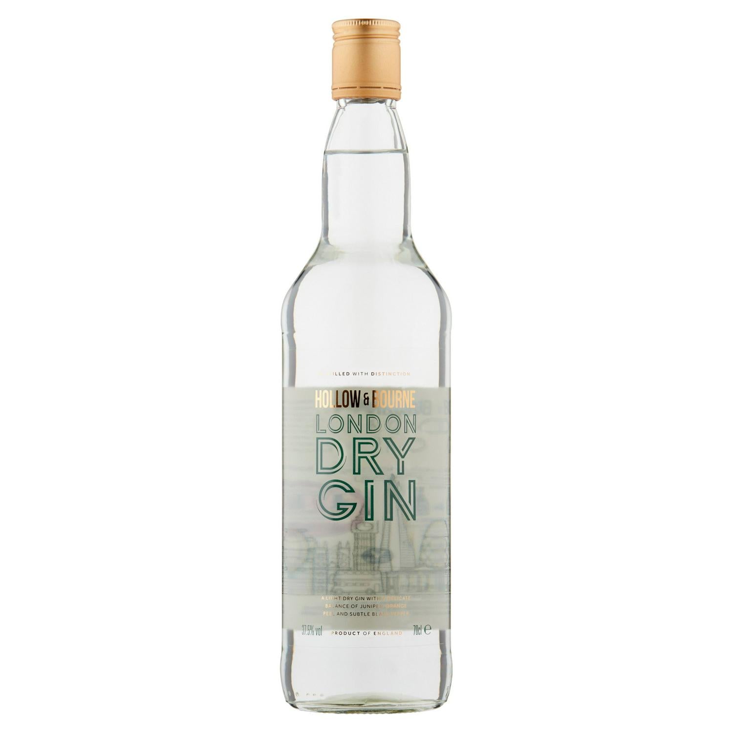 Hollow & Bourne London Dry Gin 70cl, UK version