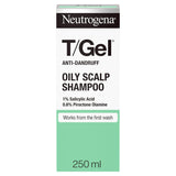 Neutrogena T-Gel Oily Scalp shampoo 250ml bottle, imported from the UK