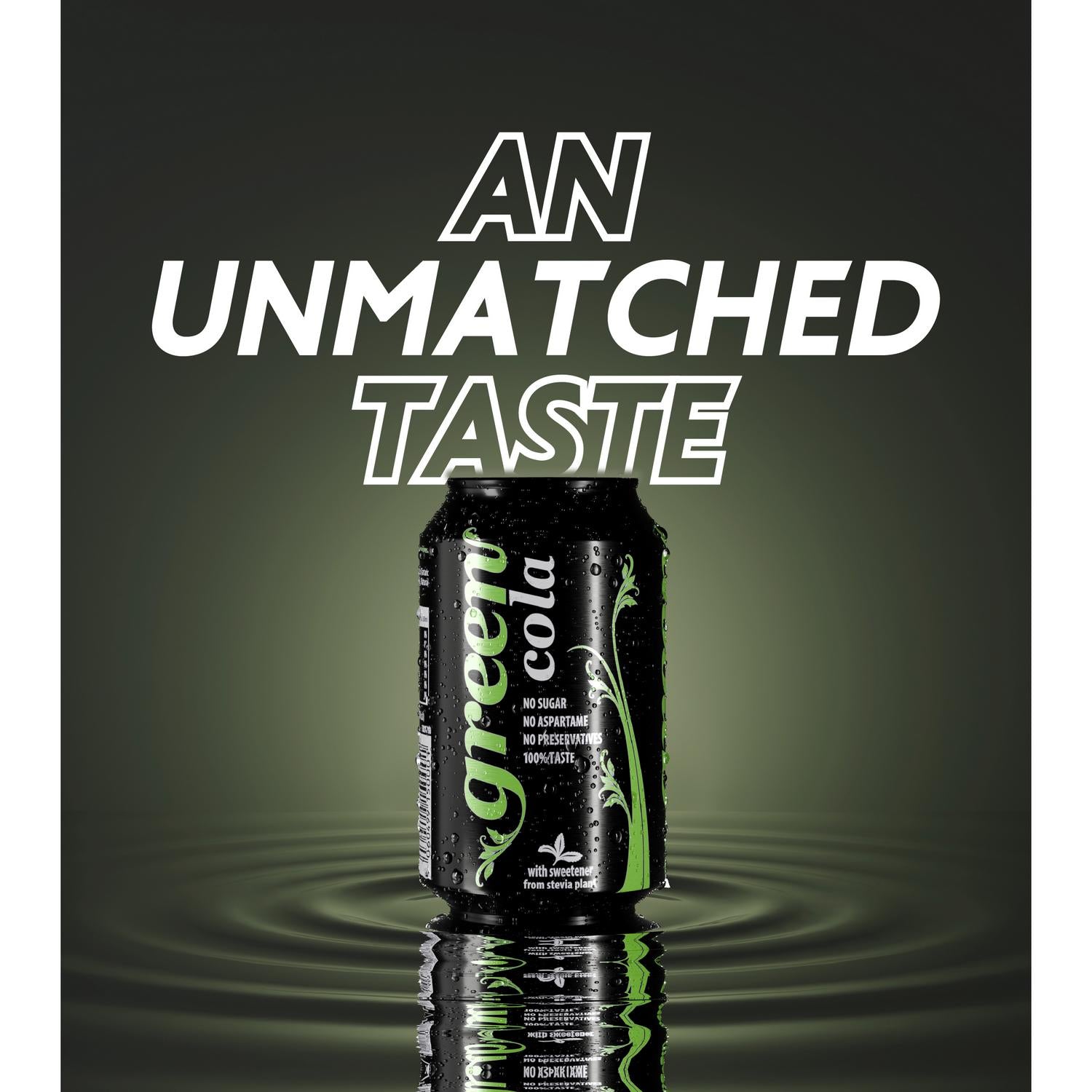 Green Cola sugar free cola 4 x 330ml packs, UK version