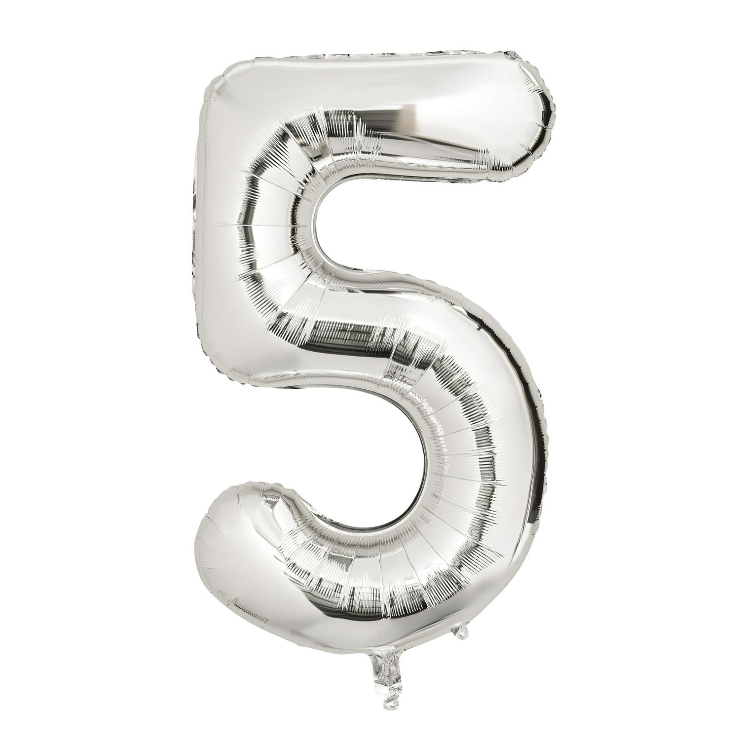 Sainsbury's Home Silver Foil Number Balloon Age 5 34 inch (British brand)