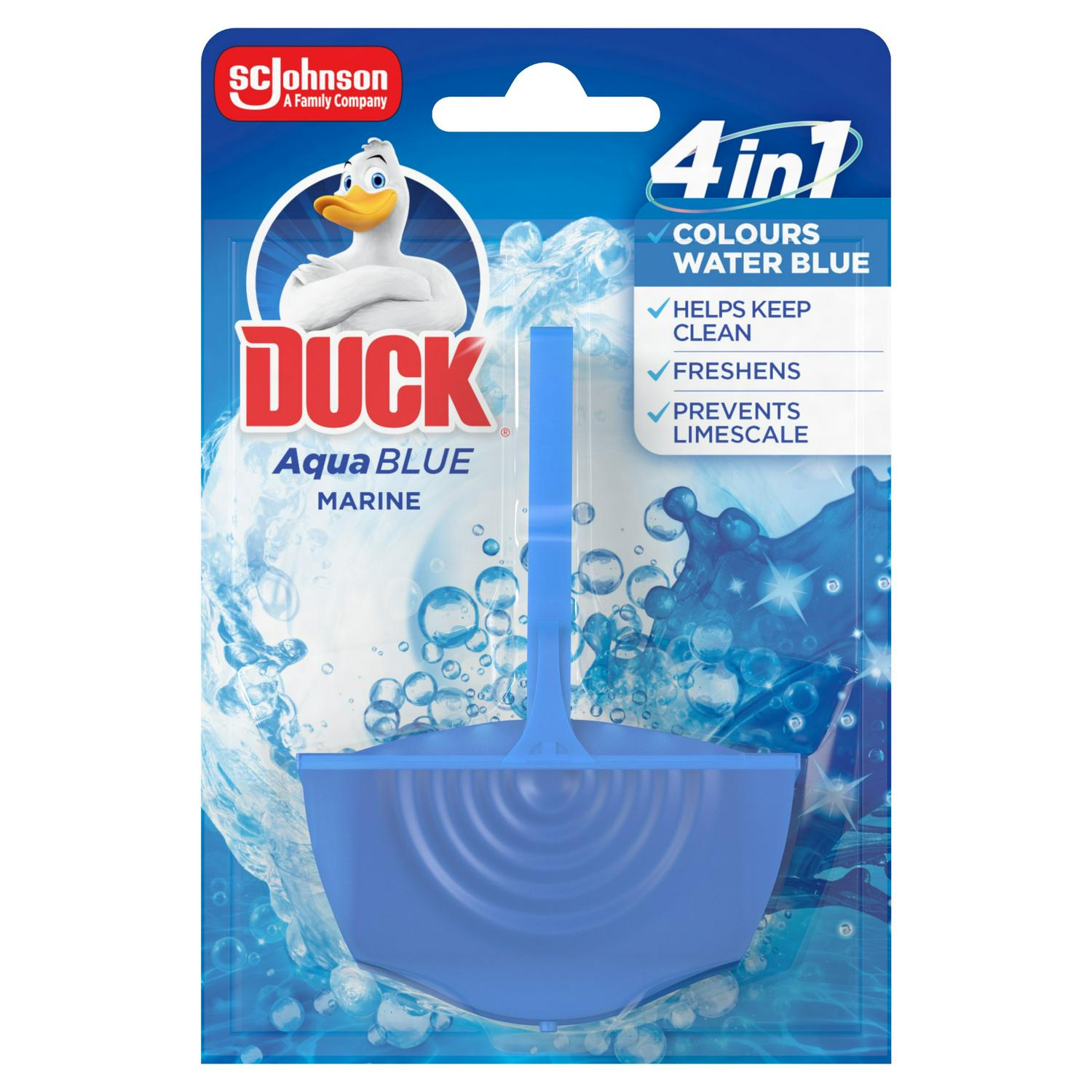 Duck Aqua Blue toilet rim block 36g - British product