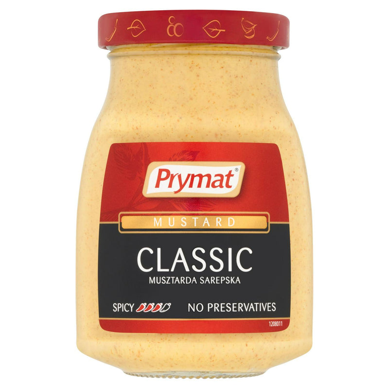 Prymat Sarepska mustard jar 180g, imported from Poland