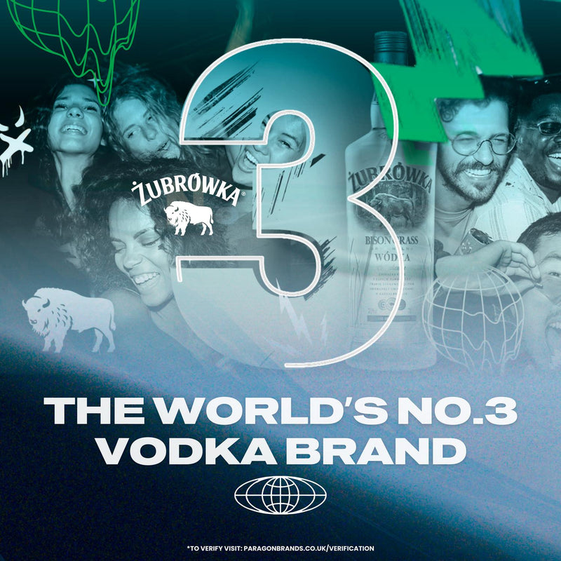 Zubrowka Biala Unique Brand Vodka 70cl (British brand)