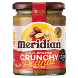 Meridian Crunchy Peanut Butter 280g, imported from the UK