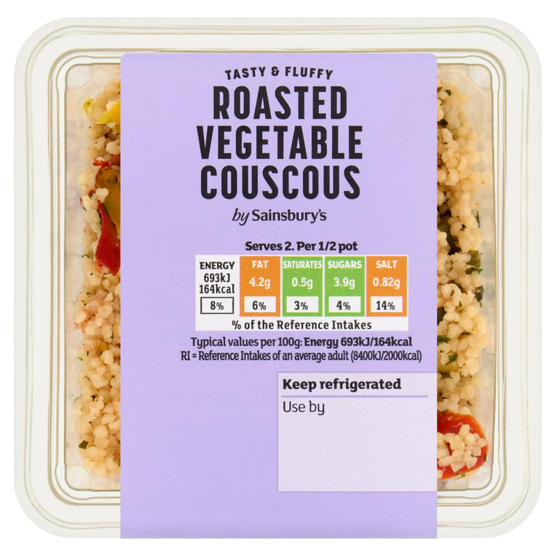 Sainsbury's Roasted Vegetable Couscous 200g chilled meal (British brand)