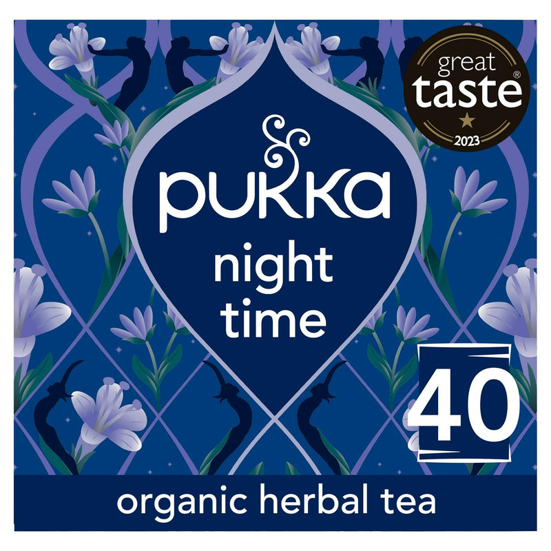 Pukka Organic Night Time Herbal Tea 40g, imported from the UK