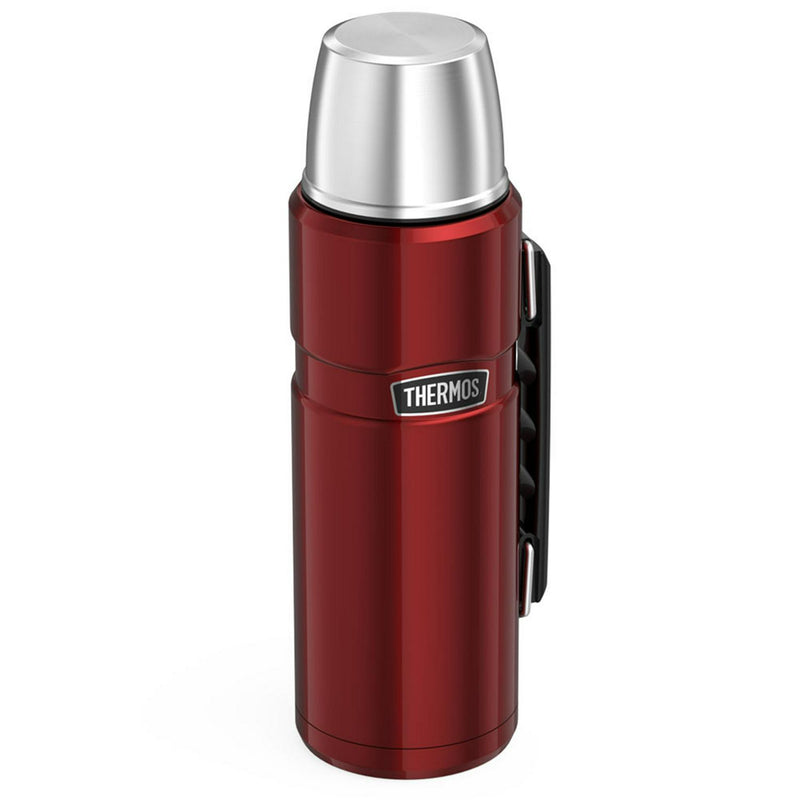 Thermos red stainless steel flask 1.2L capacity (British brand)