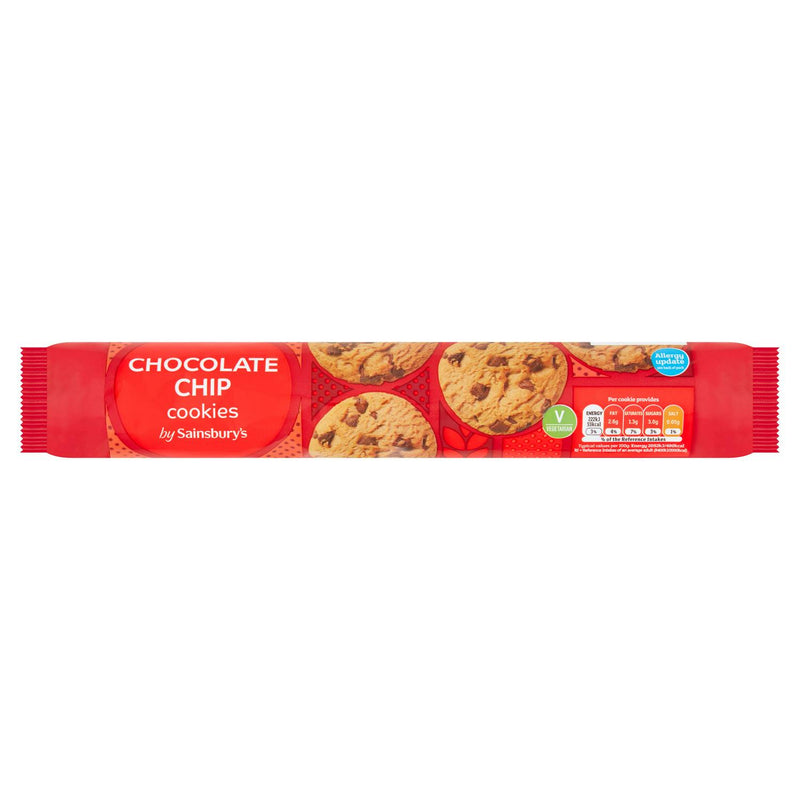 Sainsbury's chocolate chip cookies with dark chocolate chips 250g (British brand)