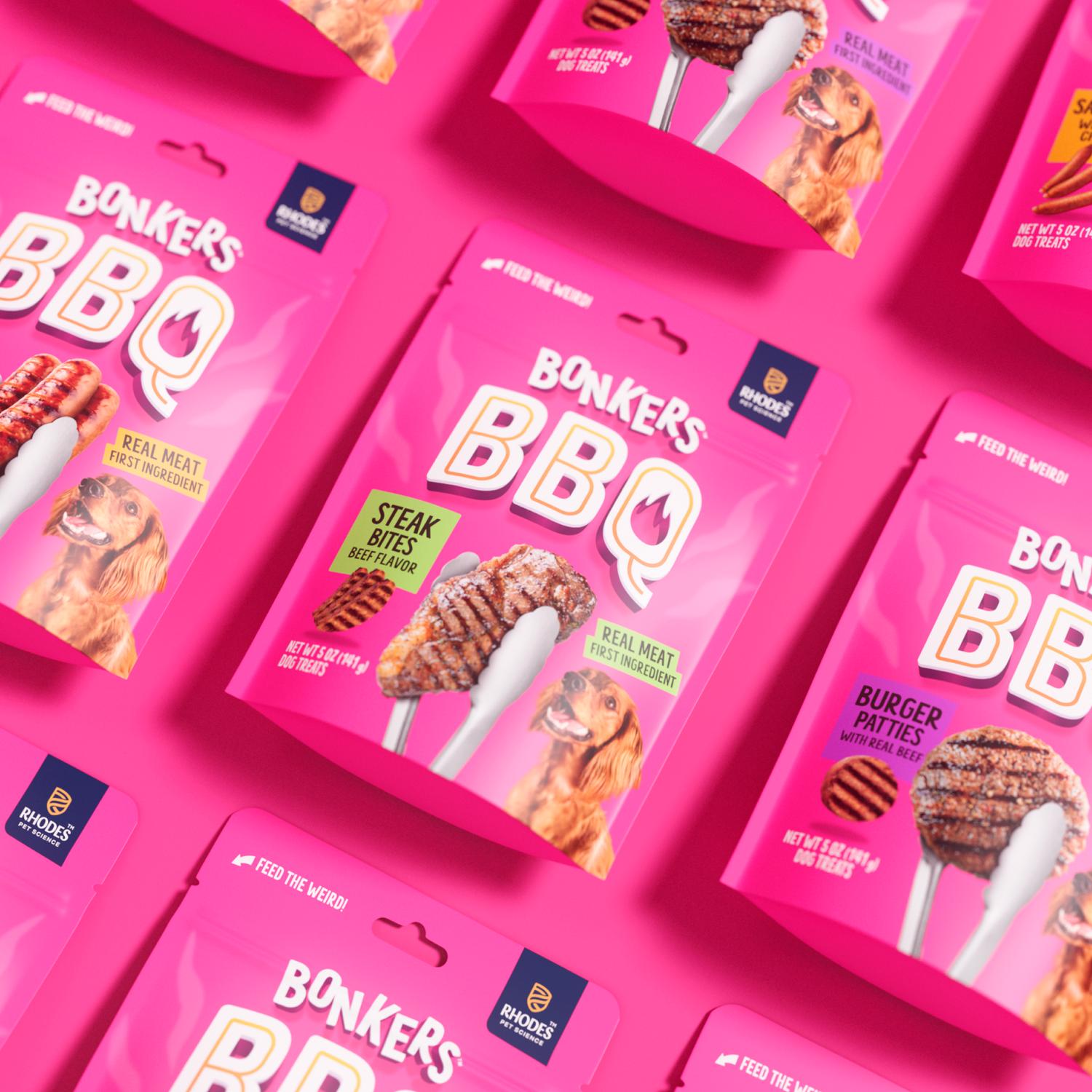 Bonkers BBQ steak cut dog treats 85g - British product