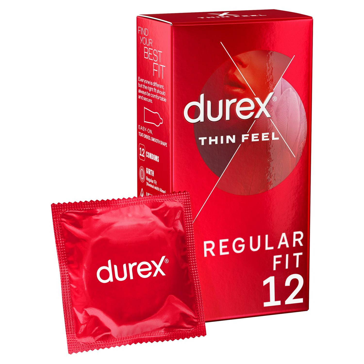 Durex Thin Feel latex condoms 12 pack - British product