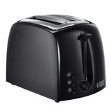 Russell Hobbs Textures Black Toaster 2 Slice, imported from the UK