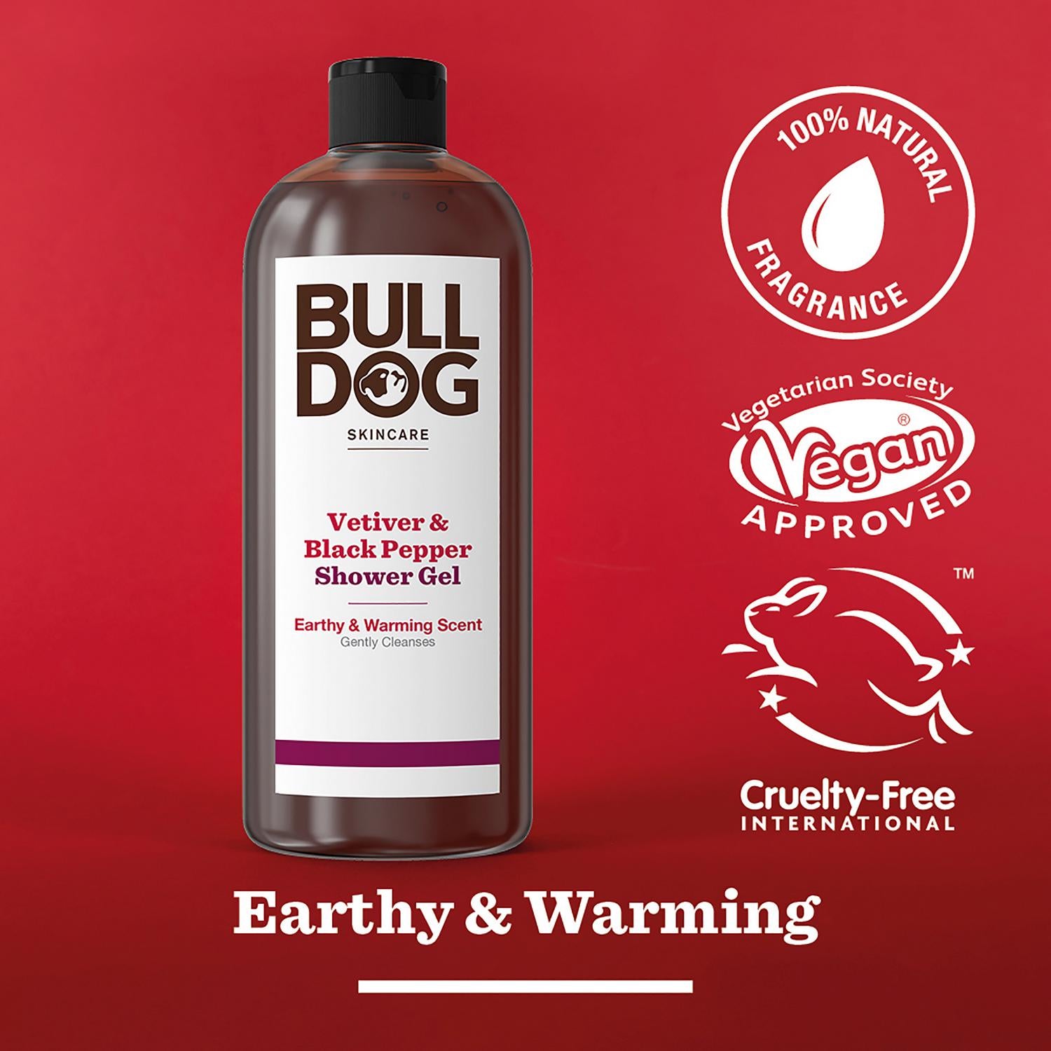Bulldog Vetiver & Black Pepper Shower Gel 500ml - British product