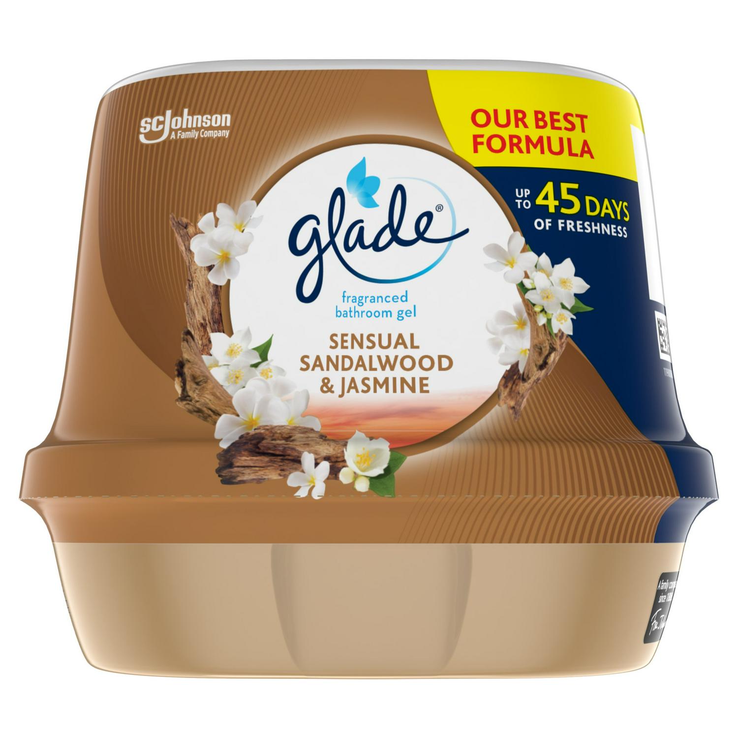 Glade Bathroom Gel Sandalwood Jasmine Fragrance 180g, UK version