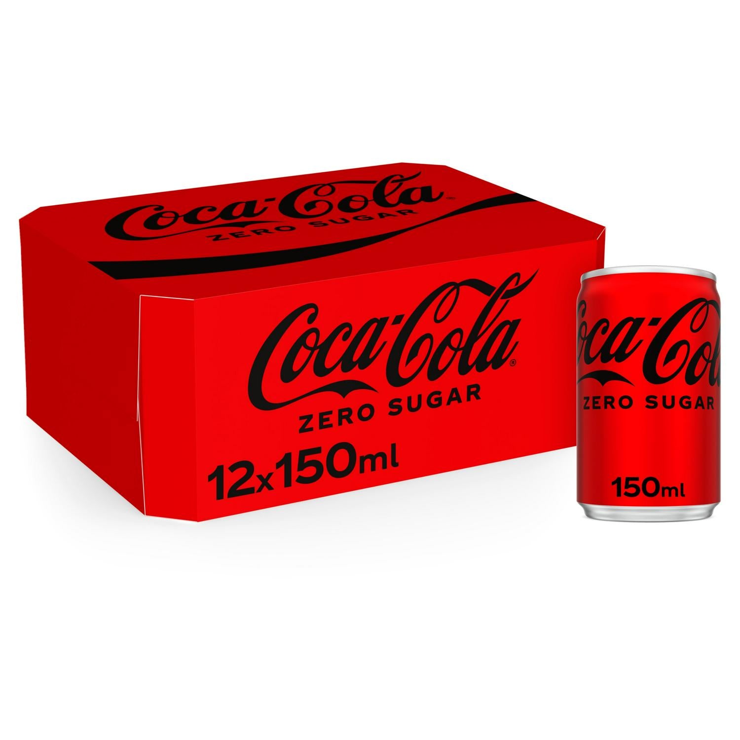 Coca-Cola Zero Sugar Cola Drinks 12 x 150ml - British product
