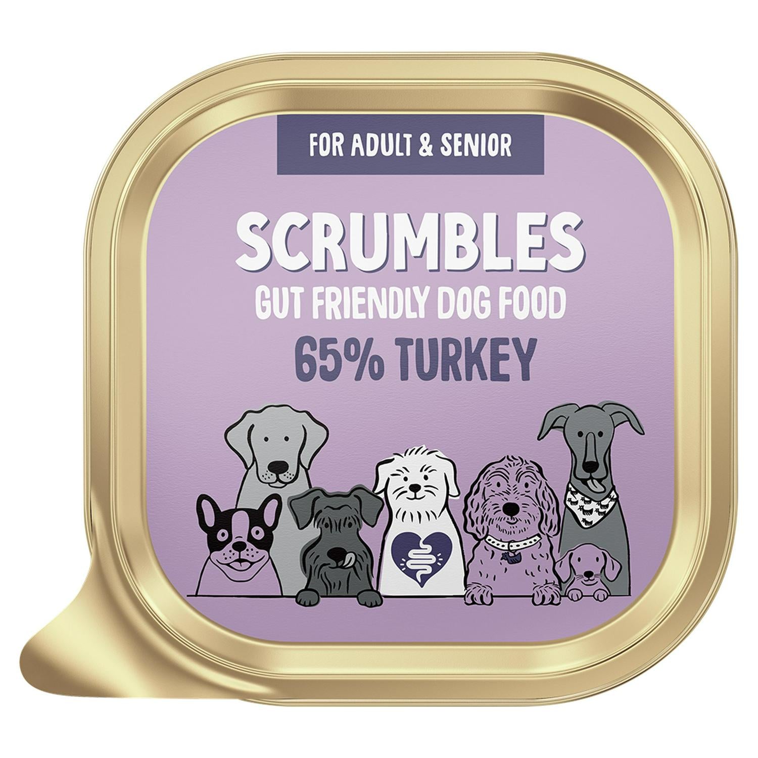 Scrumbles wet dog food Turkey 150g (British brand)