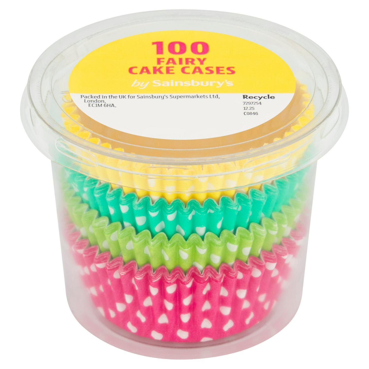 Sainsbury's cake cases polka dot 100 (British brand)