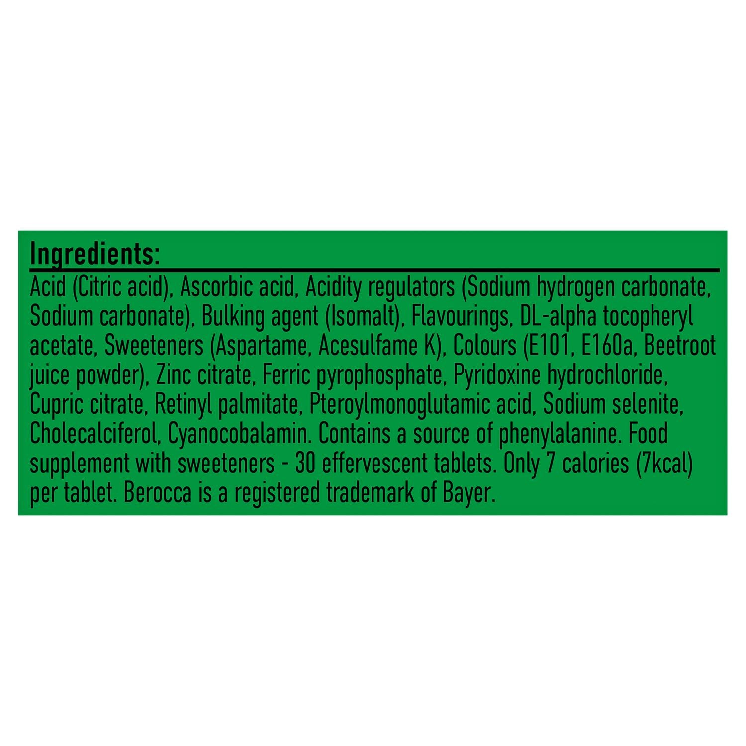 Berocca Immuno Energy effervescent tablets 30 - British product