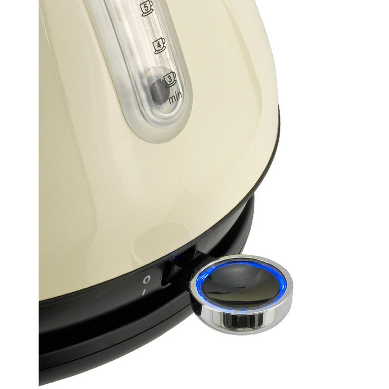Cookworks almond metal pyramid kettle 1.7L - British product