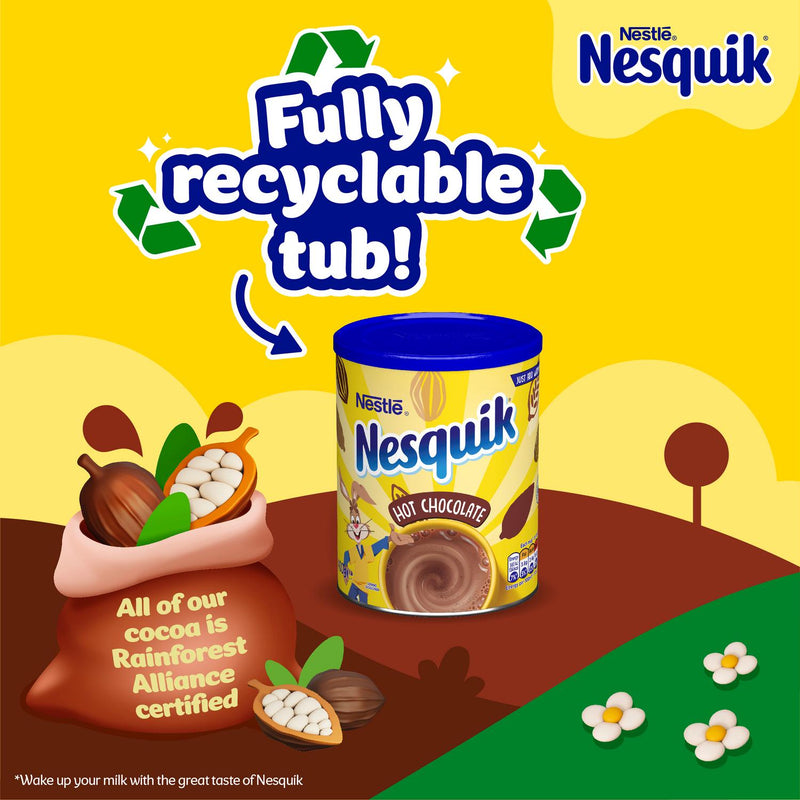 Nesquik Hot Chocolate Powder 400g, imported from the UK