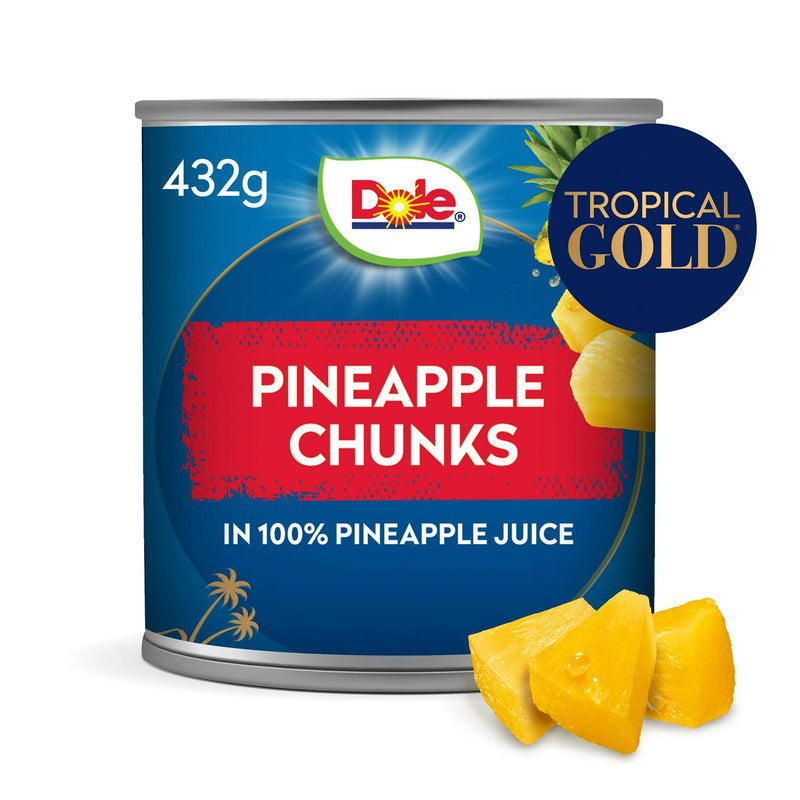 Dole pineapple chunks in pineapple juice 432g - British product
