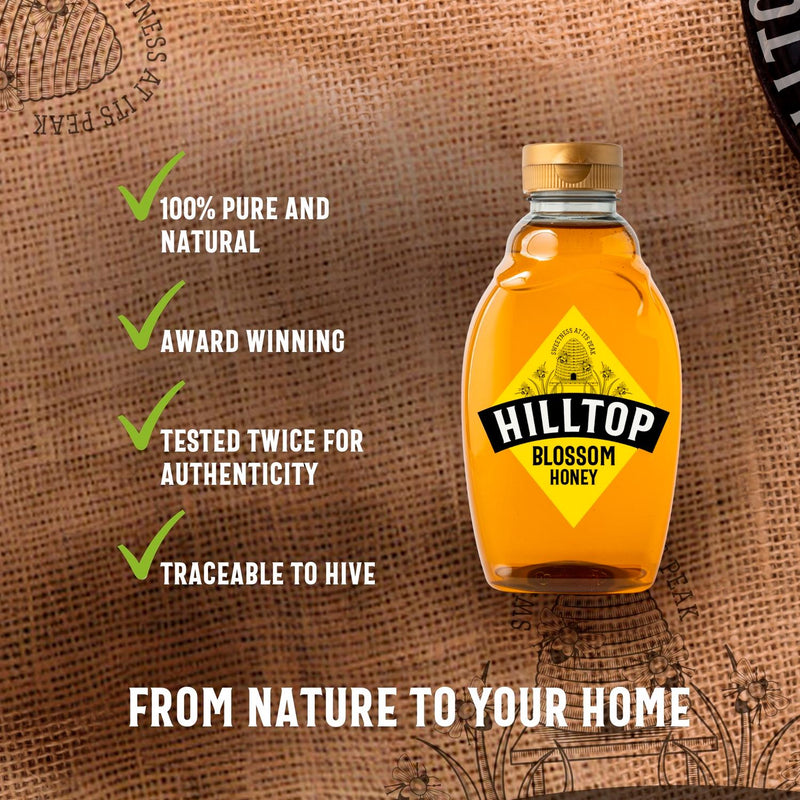 Hilltop Everyday Blossom Honey 720g, imported from the UK