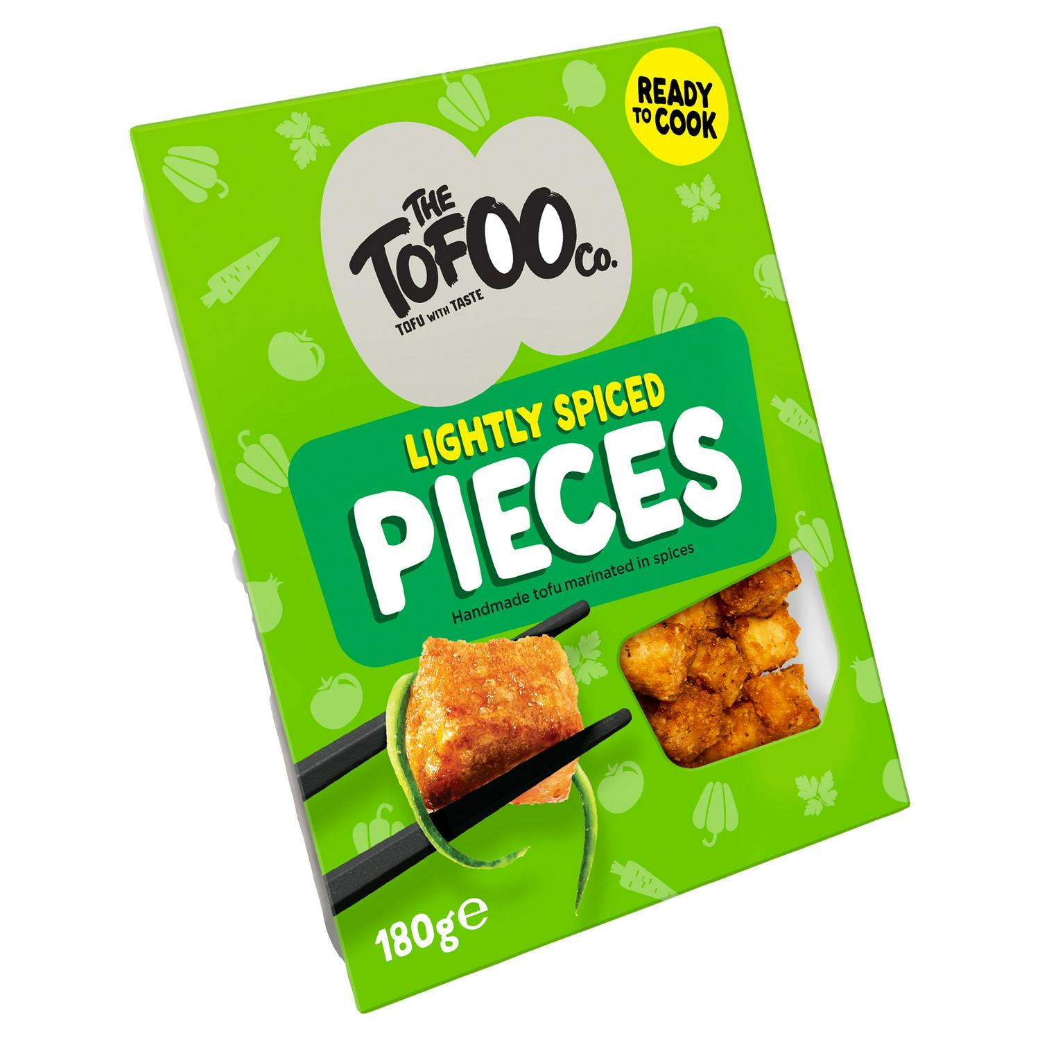 Tofoo marinated spiced tofu pieces 180g, imported from the UK