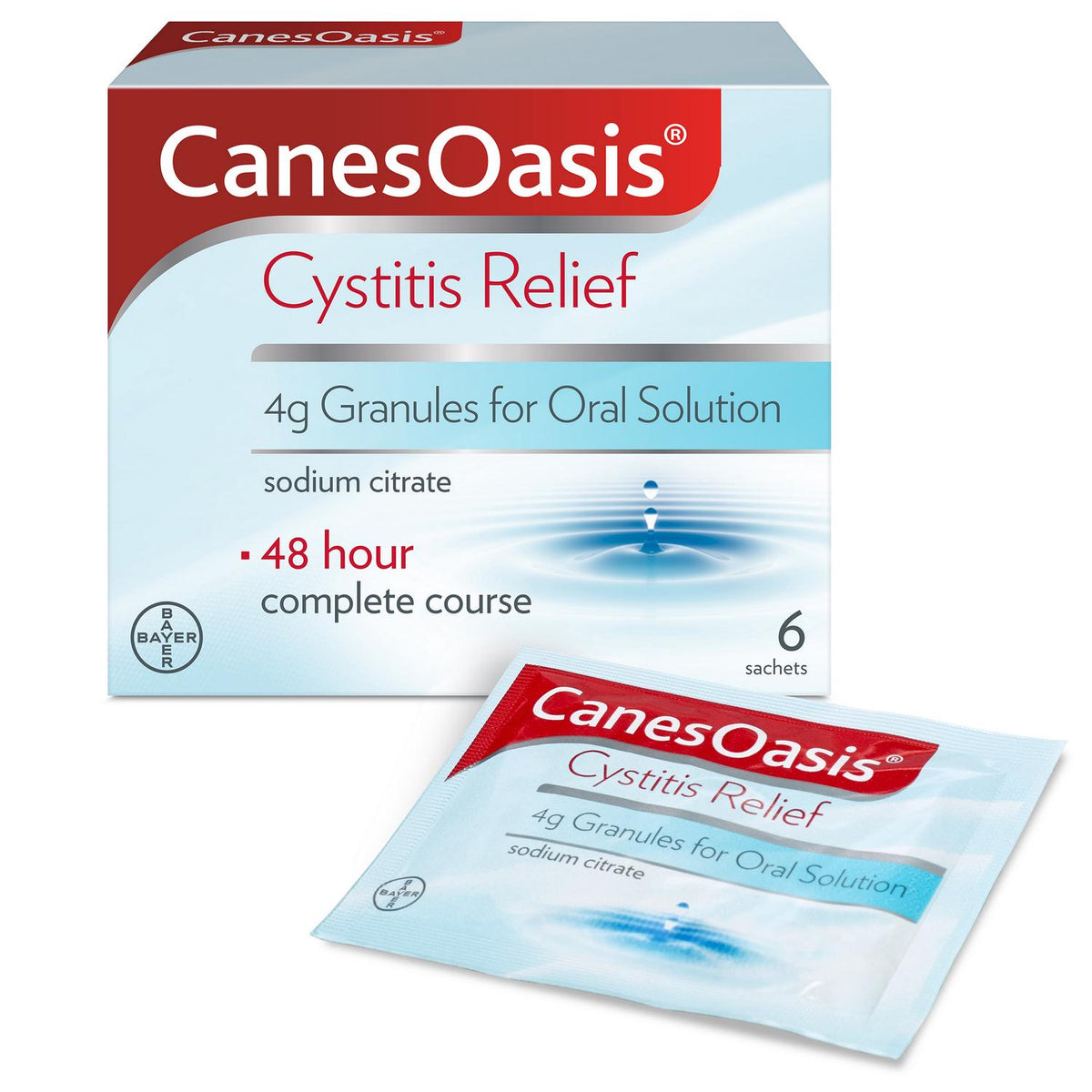 Cystitis Relief Granules for Oral Solution 4g Cranberry Flavour 6-Pack