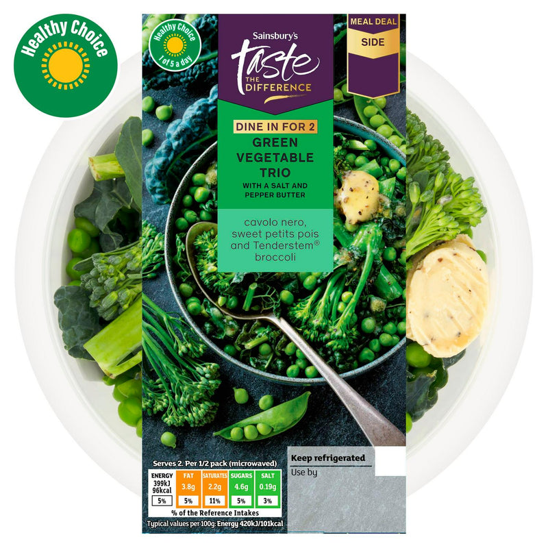 Sainsbury's Green Vegetable Trio Salt and Pepper Butter 220g (British brand)