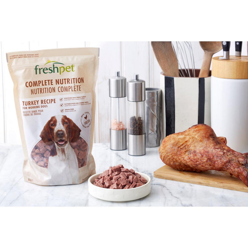 Freshpet complete nutrition turkey recipe working dogs 800g - British product