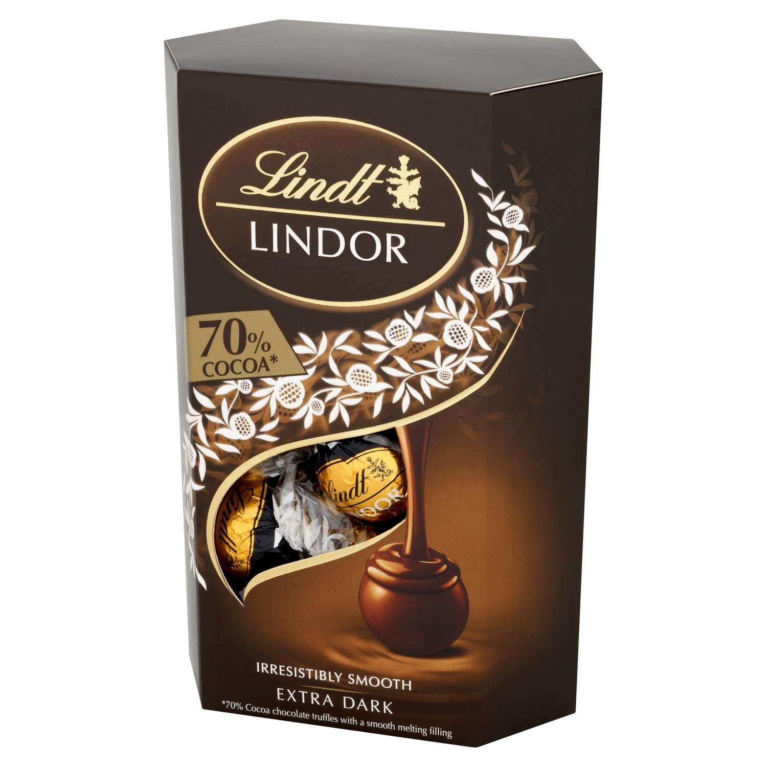 Lindt Lindor extra dark chocolate truffles box 200g (British brand)
