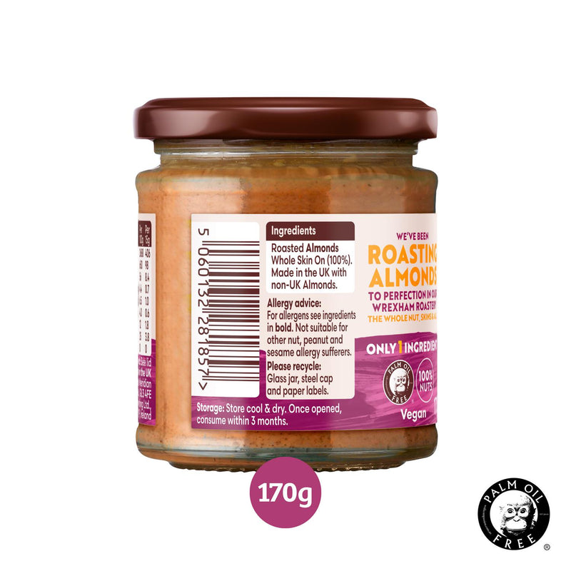 Meridian Crunchy Almond Butter 170g, imported from the UK