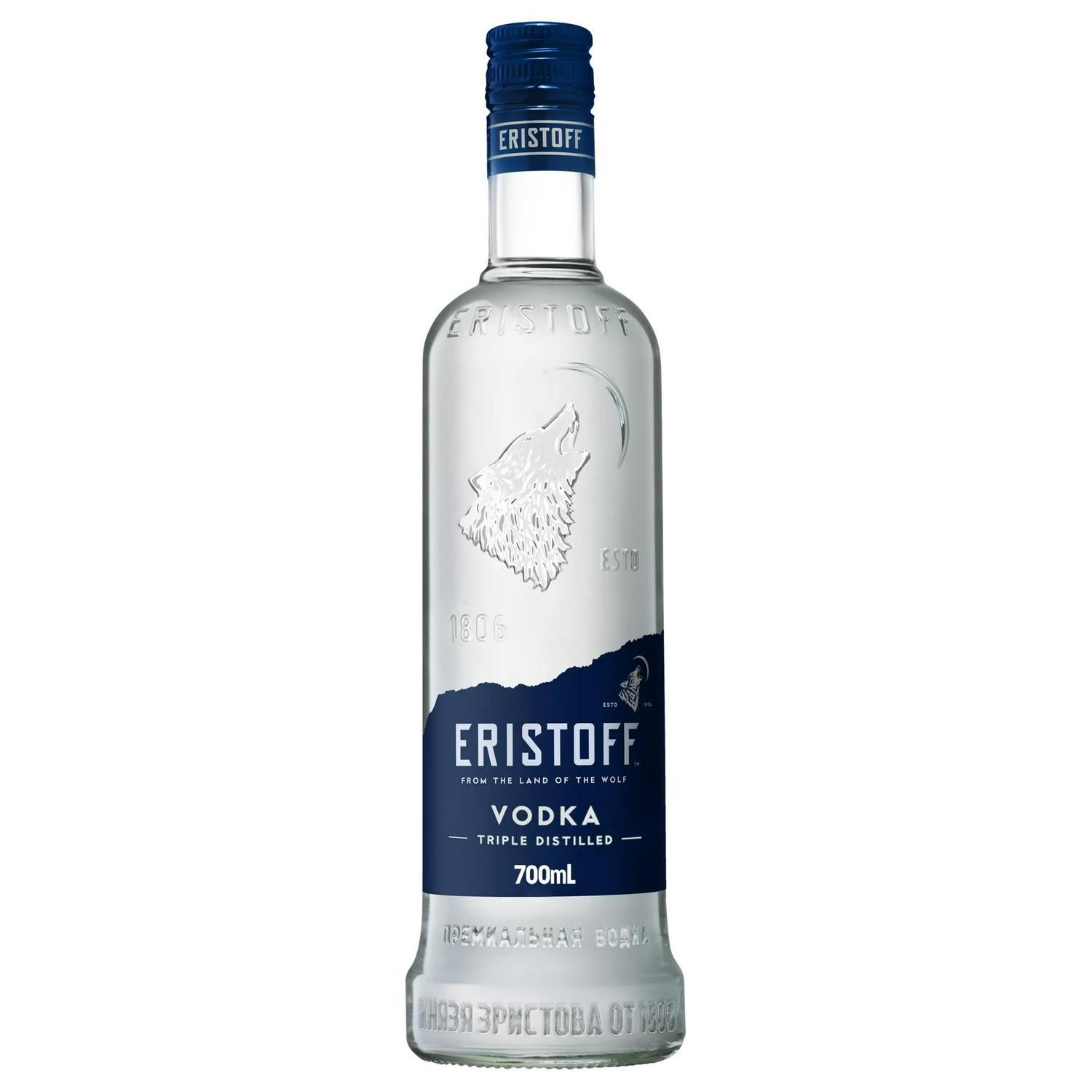 Eristoff Original Pure Grain Vodka 70cl bottle - British product